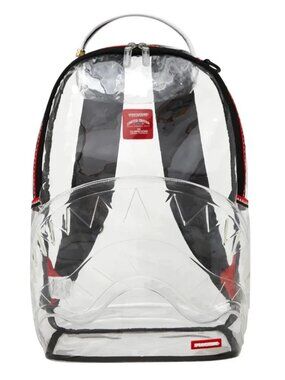 Sprayground 100% Transparent Backpack🔥New VSM Piping Clear Bookbag School Bag